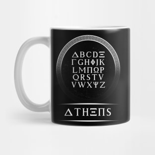 'Greek Alphabet Athens' Awesome Athens Greek Mythology Mug